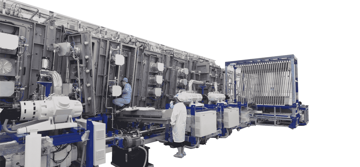 Large Vertical Inline Vacuum Metallizing Machine for Metal Mesh Sensors